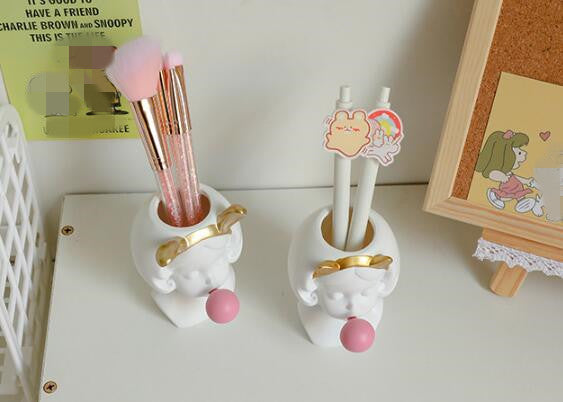 Bubble Gum Figurine Pen Holder Desk Organizer