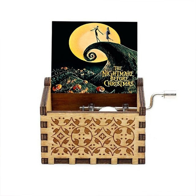 Nightmare Before Christmas Wood Carved Music Box