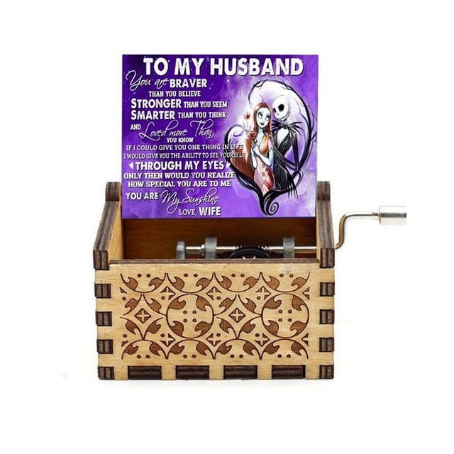 Nightmare Before Christmas Wood Carved Music Box