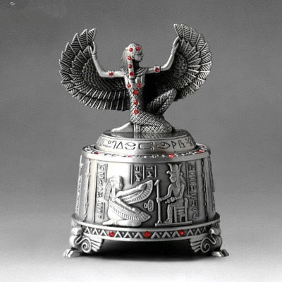 Classic Egyptian Goddess Music Box Desk Decor