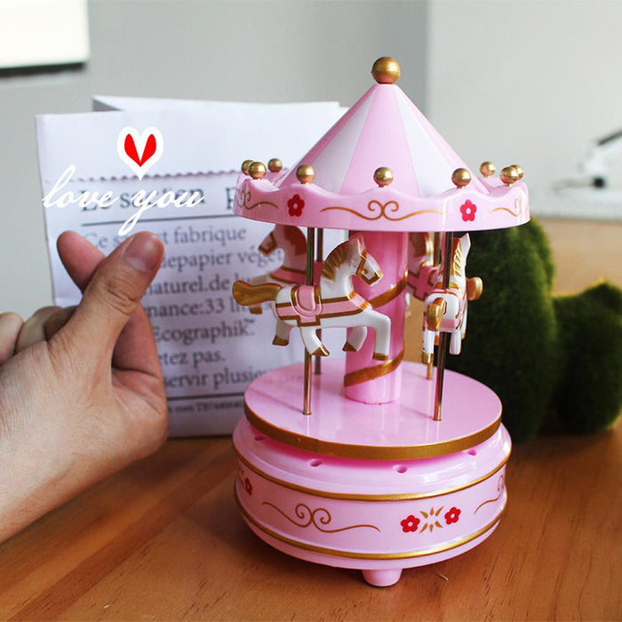 Music Box Merry-Go-Round Desk Decorations