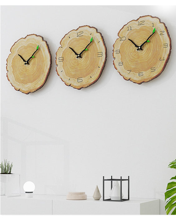 Wooden Heart Wood Design Wall Clock