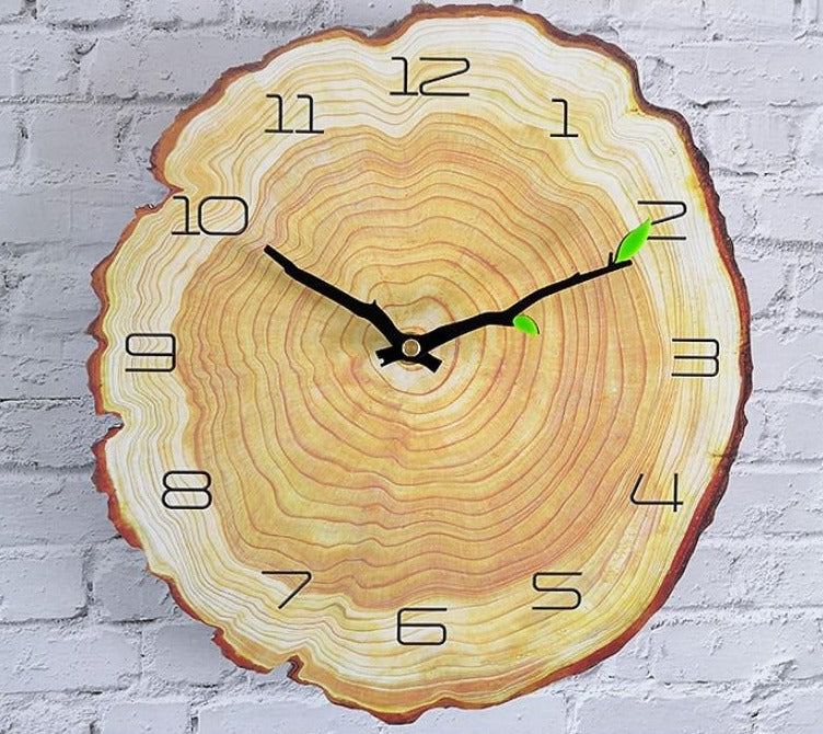 Wooden Heart Wood Design Wall Clock
