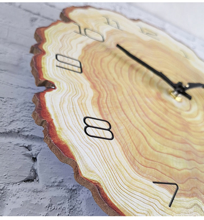 Wooden Heart Wood Design Wall Clock