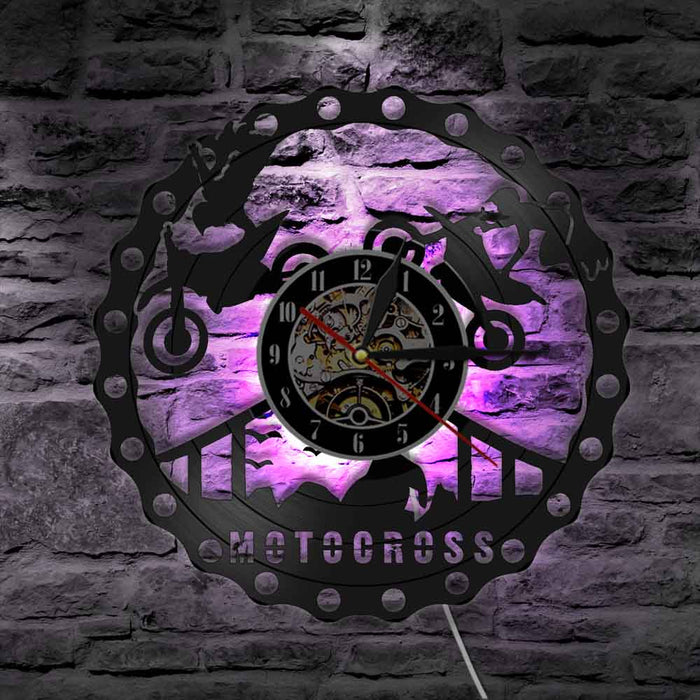 Motocross Dirt bike Design Modern Wall Clock