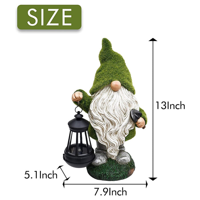 Solar Resin Dwarf with Lantern LED Outdoor Light