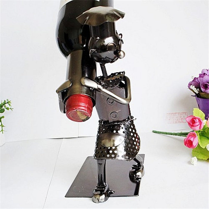 Creative Iron Chef Wine Bottle Holder