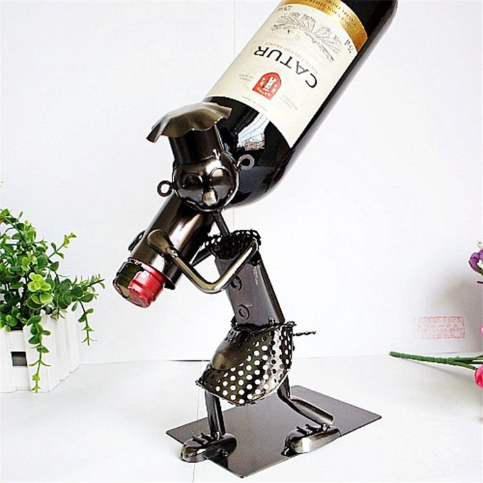 Creative Iron Chef Wine Bottle Holder