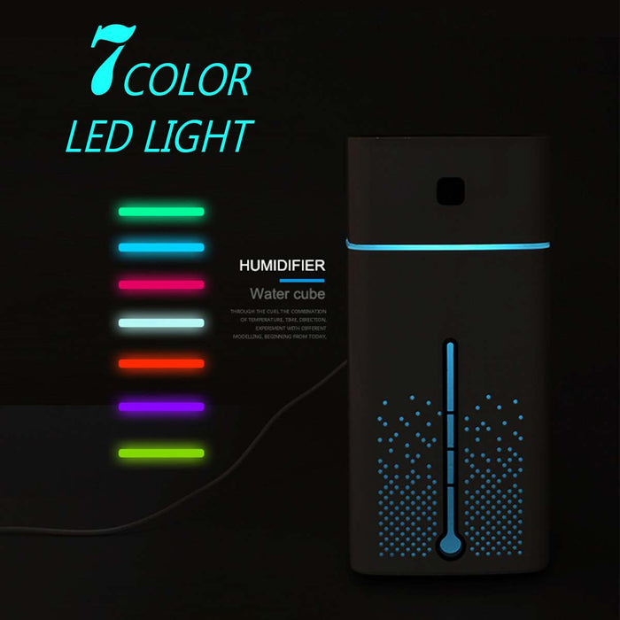 Portable Air Humidifier 7 Color LED Car Home Wellness