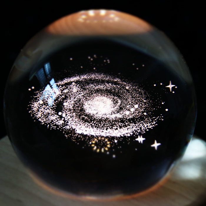 3D Crystal Ball Wooden Music Box Luminous Home decor