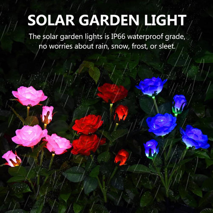 Solar Rose Waterproof LED Outdoor Light