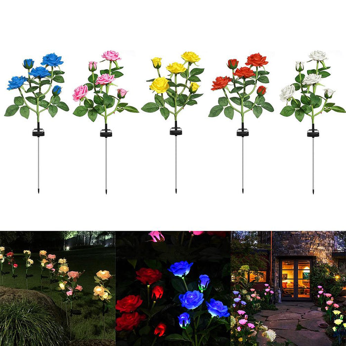 Solar Rose Waterproof LED Outdoor Light
