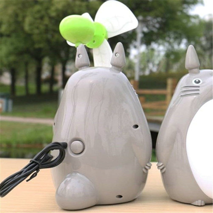 Anime Totoro Fan and Lamp USB Rechargeable Desk Light Home Decor