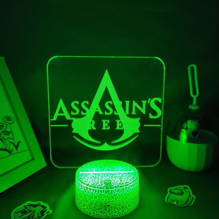 Game Assassin's Creed LOGO 3D Desk Light Home Decor