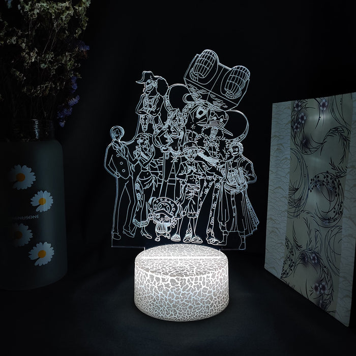Anime One Piece Hero's LED Color Changing Desk Light Home Decor