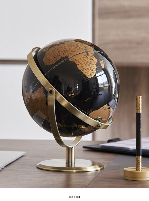 World Globe Map Alloy Home Desk Decoration