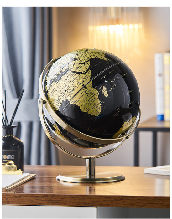World Globe Map Alloy Home Desk Decoration