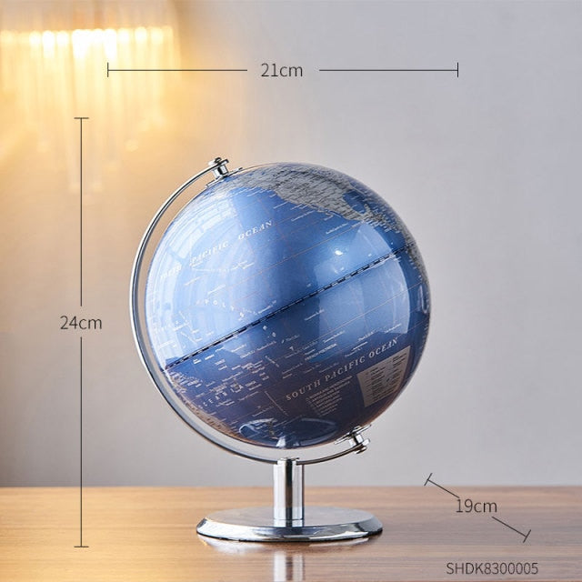 World Globe Map Alloy Home Desk Decoration