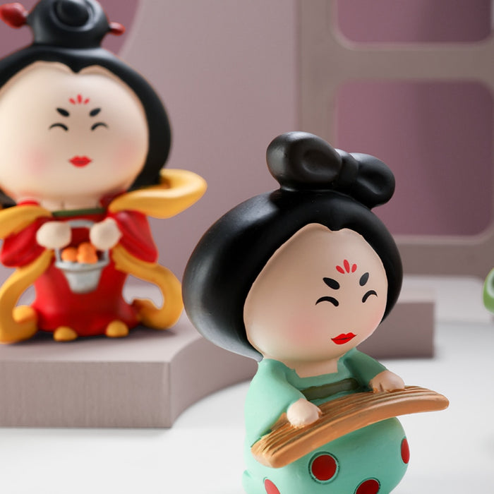 Tang Dynasty Courtesan Doll Girls Home Desk Decoration