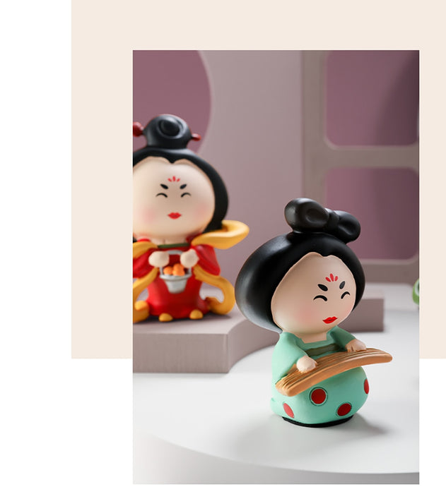 Tang Dynasty Courtesan Doll Girls Home Desk Decoration