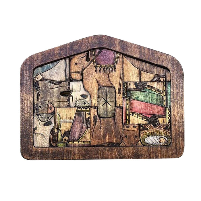 Nativity Wood Puzzle Jesus and The Three Kings Home Desk Decoration