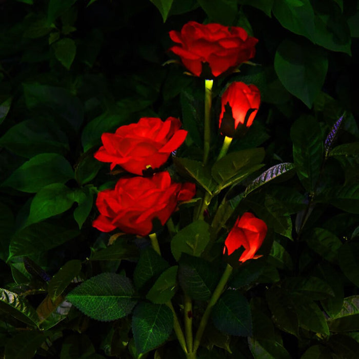 Solar Rose Waterproof LED Outdoor Light