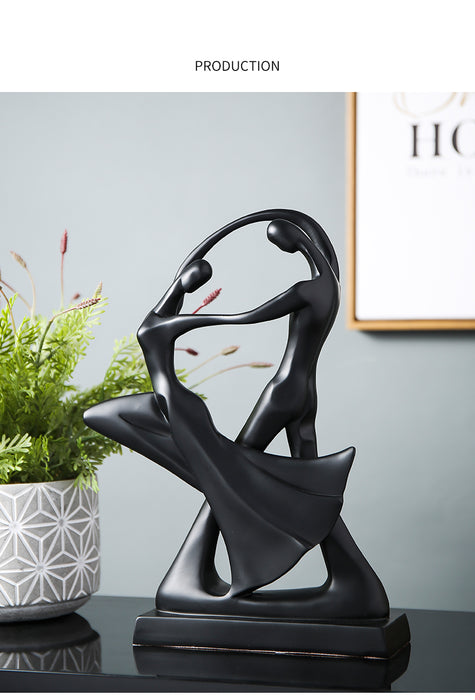 Simple Dancing Resin Sculpture Home Desk Decoration