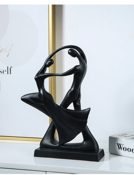 Simple Dancing Resin Sculpture Home Desk Decoration