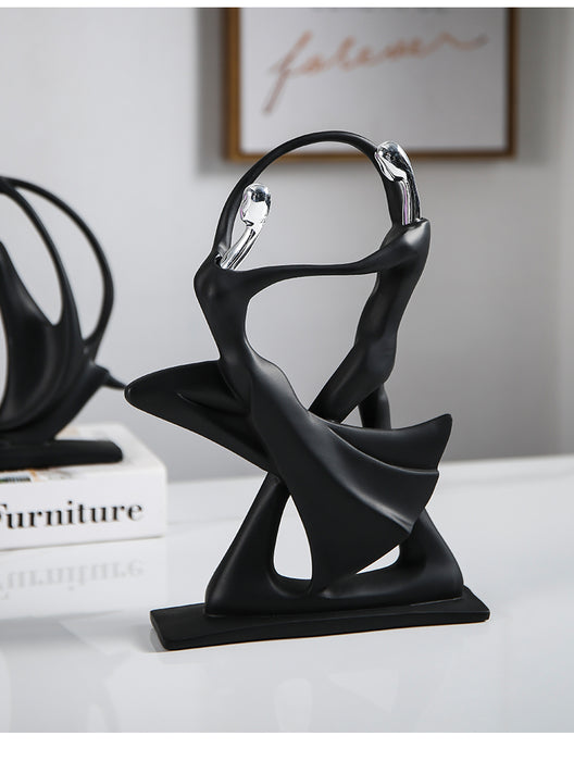 Simple Dancing Resin Sculpture Home Desk Decoration