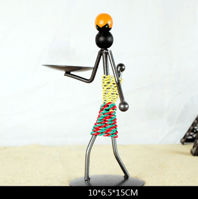 Cute Metal Tealight Holder Figurines Home Decor Organizer