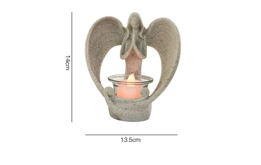 Praying Angel Candle Holder Desk Decoration