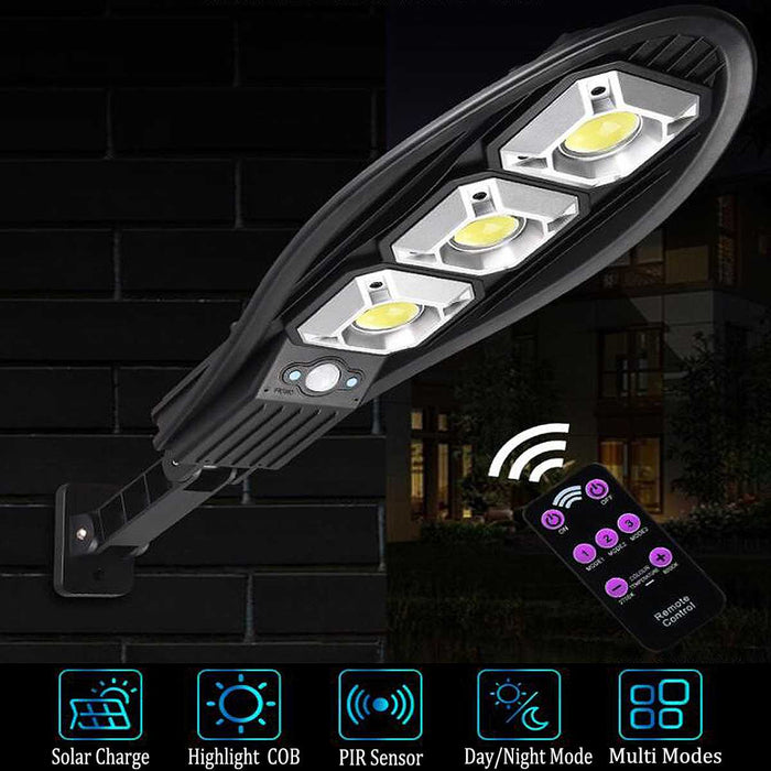 LED Solar Motion Sensor Waterproof with Remote Control Outdoor Light