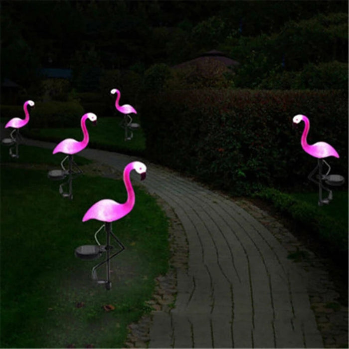 Solar Power Flamingo LED Outdoor Light