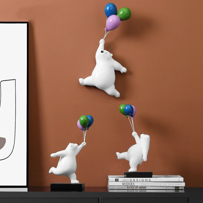 Creative Balloon Bear Figurine Home Office Decor