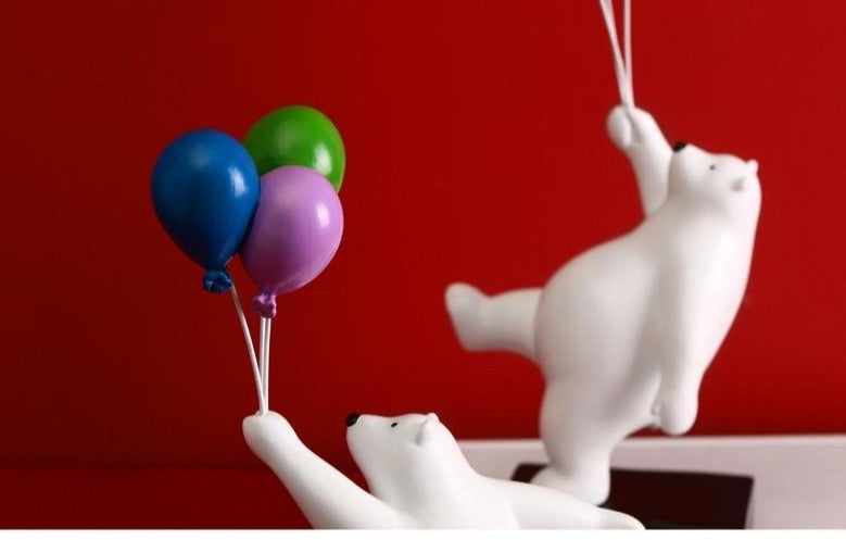 Creative Balloon Bear Figurine Home Office Decor