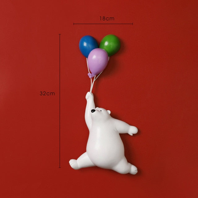Creative Balloon Bear Figurine Home Office Decor