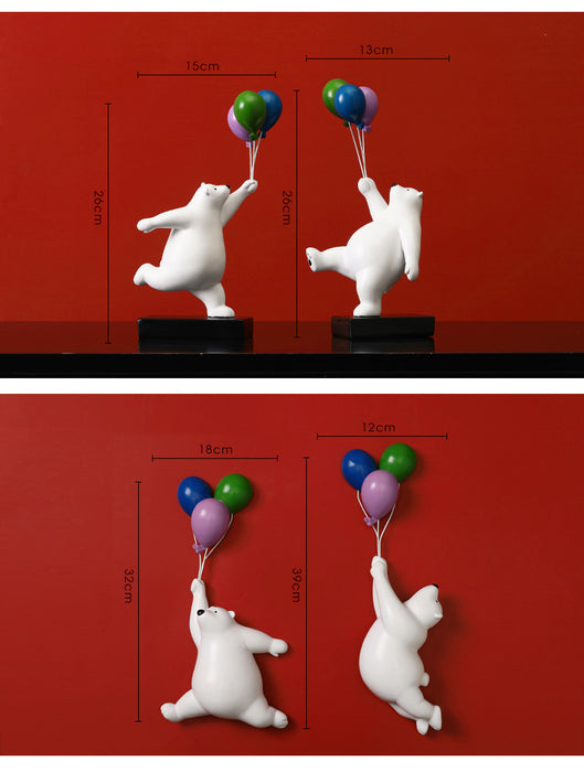 Creative Balloon Bear Figurine Home Office Decor