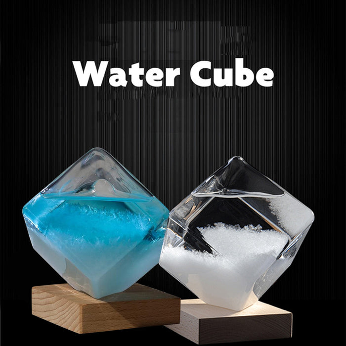 Water Cube Glass Home Office Decor