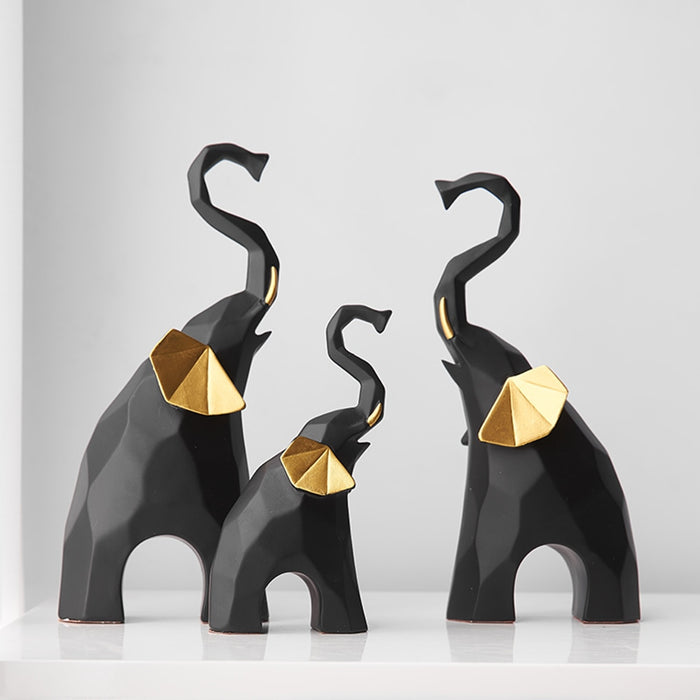 Resin Elephant Statues Ornaments Home Office Decor