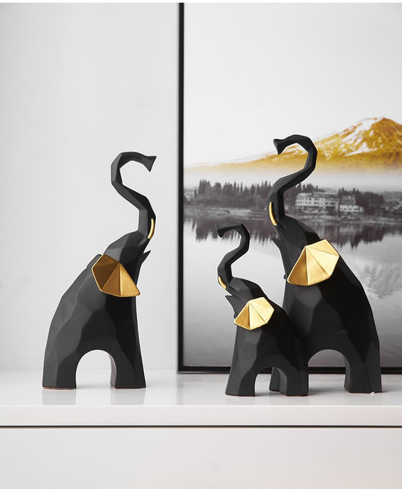 Resin Elephant Statues Ornaments Home Office Decor