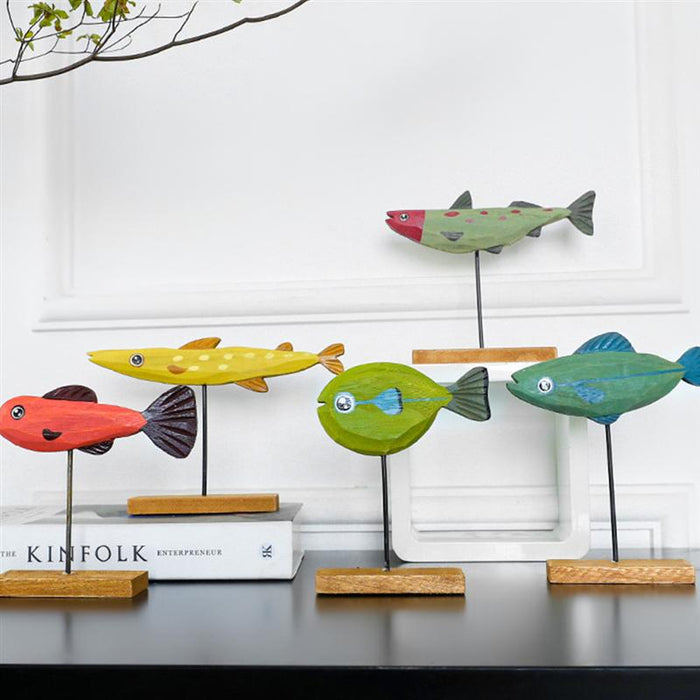 Wooden Fish Decor Home Office Decor