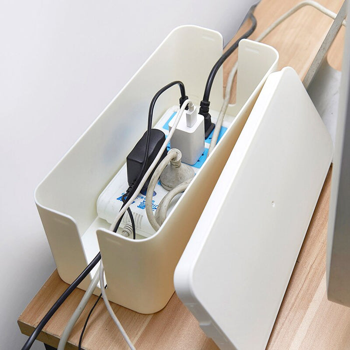 Plastic Cable Storage Box Home Office Decor