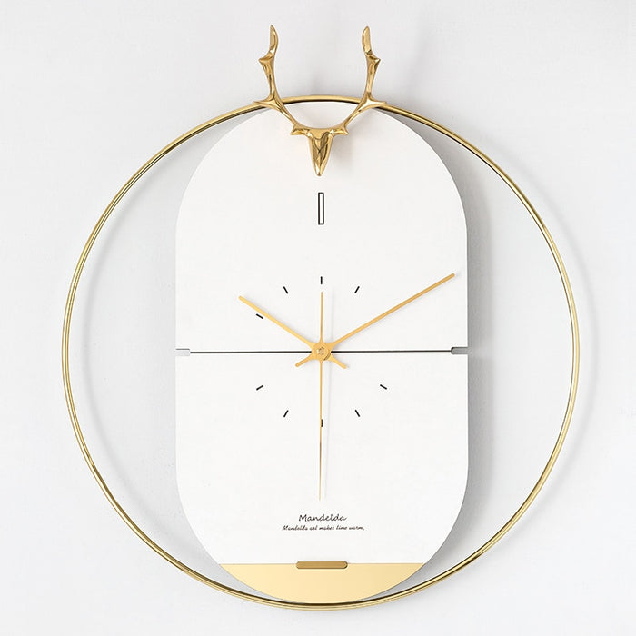Minimalist Copper Deer Wall Clock