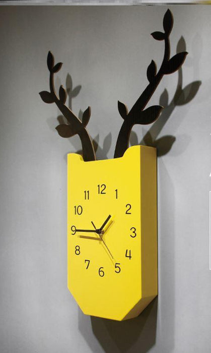 Deer Animal Design Colorful Wall Clock