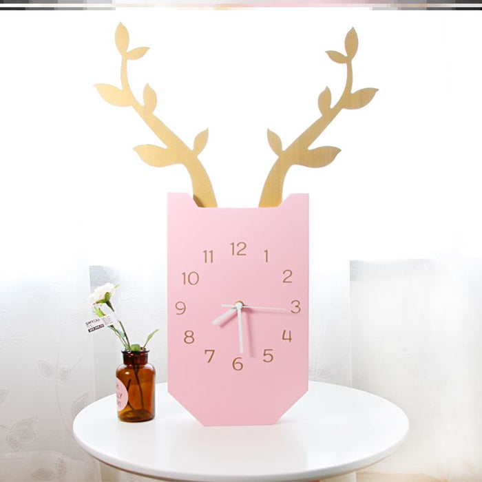 Deer Animal Design Colorful Wall Clock