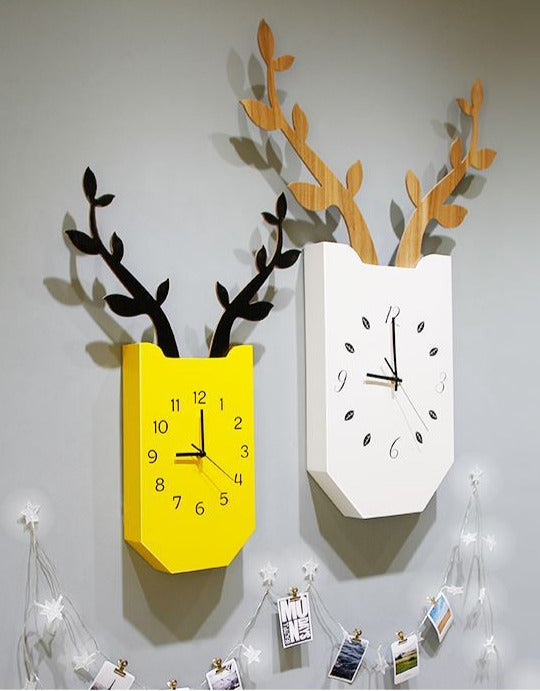 Deer Animal Design Colorful Wall Clock