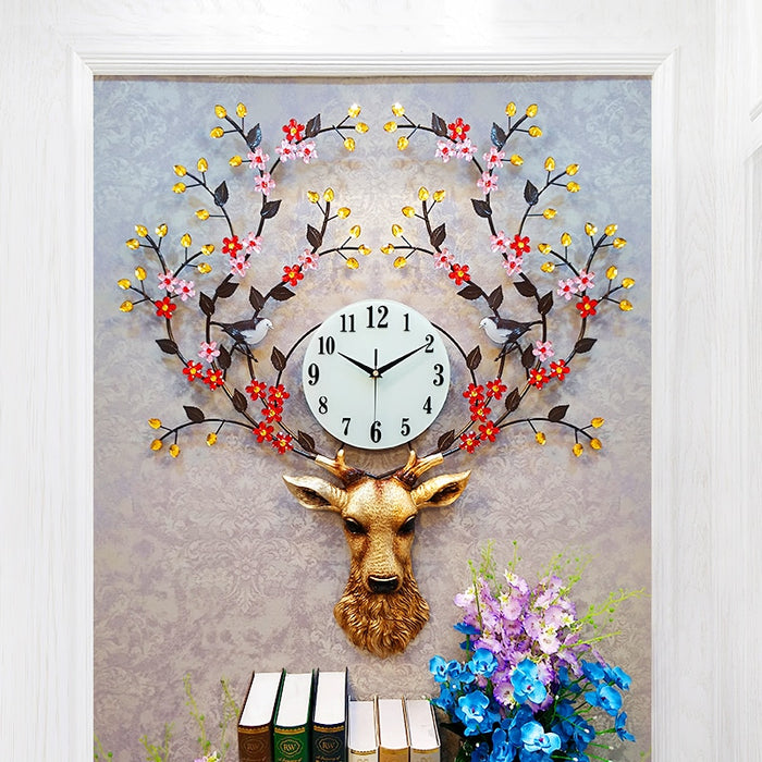 Deer Head 3D Wall Clock