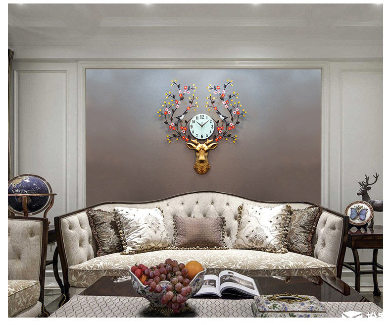 Deer Head 3D Wall Clock