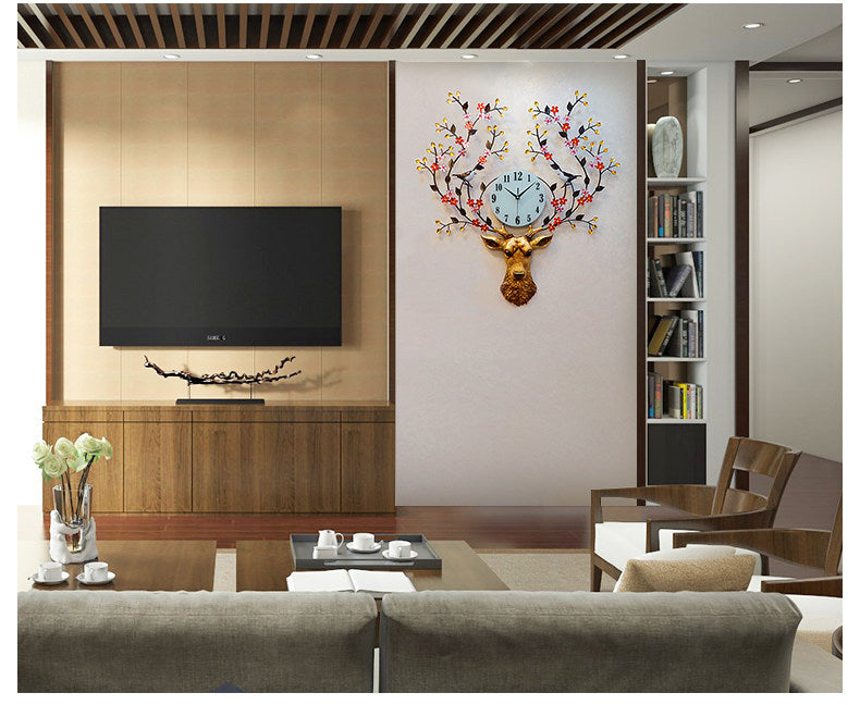 Deer Head 3D Wall Clock