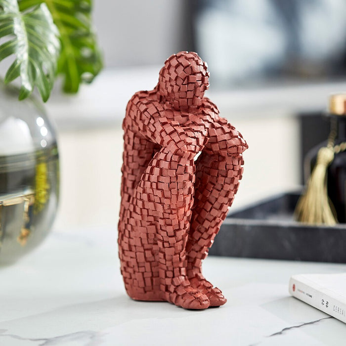 Abstract Lonely Man Sculptures Home Office Decor